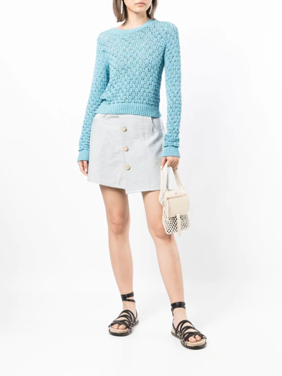 Bambah Pinstripe-print Skirt In White