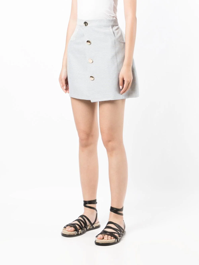Bambah Pinstripe-print Skirt In White