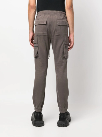 Shop Rick Owens Drawstring Cargo Trousers In Grau