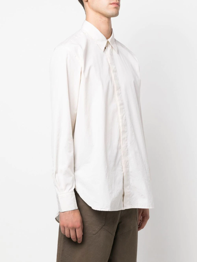 Shop Barena Venezia Button-up Fitted Shirt In Nude