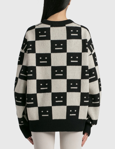 Shop Acne Studios Crewneck Wool Sweater In Multicolor