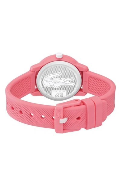 Lacoste Kids' 12.12 Silicone Strap Watch, 33mm In Pink