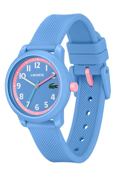 Lacoste Kids' 12.12 Silicone Strap Watch, 33mm In Blue