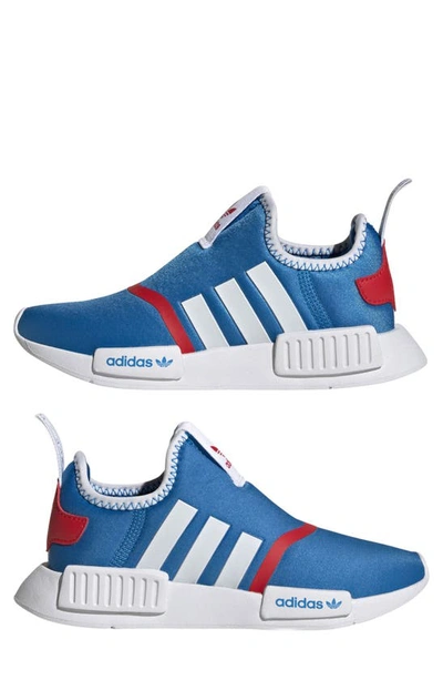 Adidas Originals Kids' Nmd 360 Slip-on Sneaker In Blue Rush/ White/ Vivid  Red | ModeSens