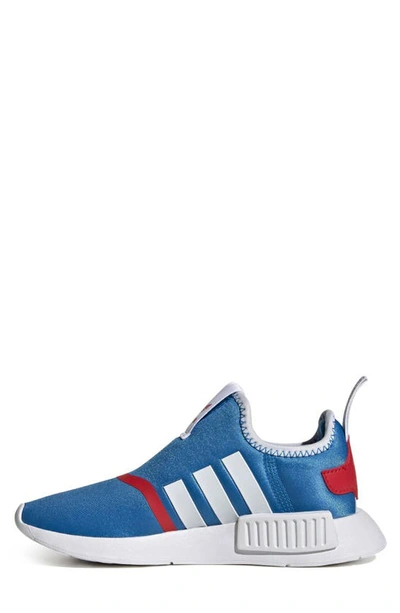 Shop Adidas Originals Nmd 360 Slip-on Sneaker In Blue Rush/ White/ Vivid Red