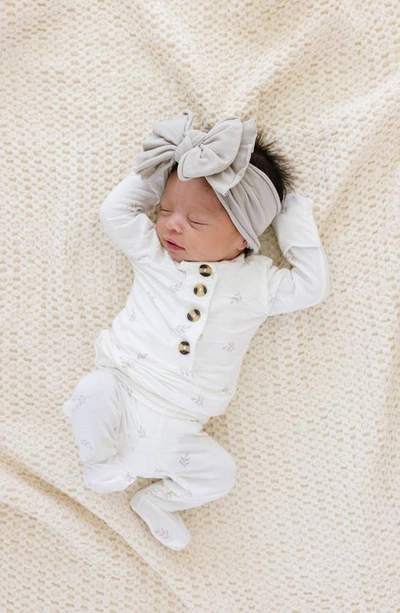 Baby Bling 2-pack Bow Headbands In Oatmeal Mushroom