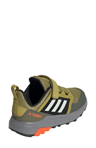 Shop Adidas Originals Kids' Terrex Trailmaker Hiking Sneaker In Pls Olv/ln Grn/imp Orng
