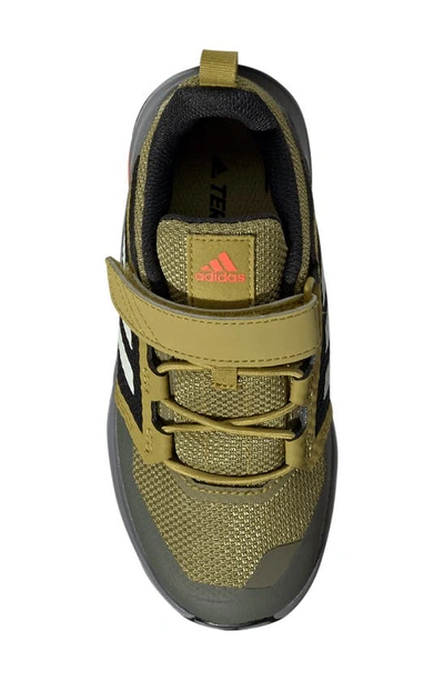 Shop Adidas Originals Kids' Terrex Trailmaker Hiking Sneaker In Pls Olv/ln Grn/imp Orng