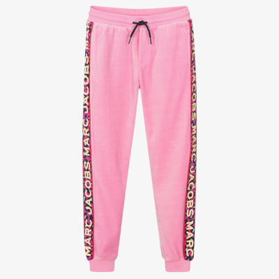 Shop Marc Jacobs Teen Girls Pink Velour Joggers