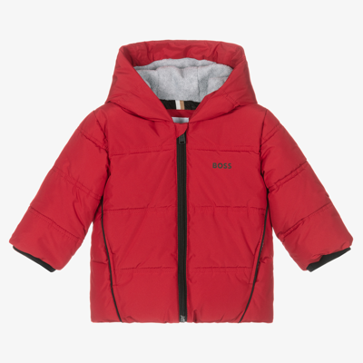 Hugo Boss Baby Boys Red Puffer Jacket | ModeSens