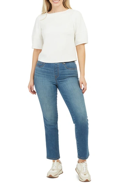Spanx Airluxe Puff Sleeve Top In Powder