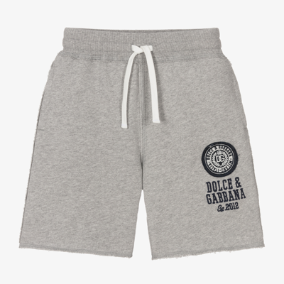 Shop Dolce & Gabbana Boys Grey Jersey Shorts