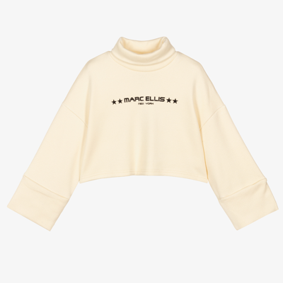 Shop Marc Ellis Girls Ivory Cropped Sweatshirt