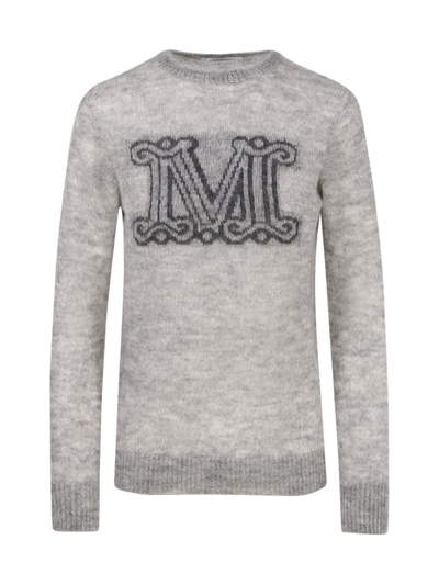 Shop Max Mara Mohair Sweater In Grey