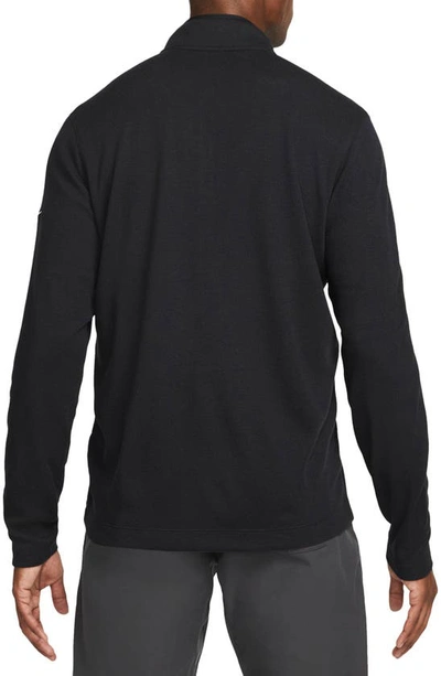 Shop Nike Dri-fit Victory Half Zip Golf Pullover In Black/ Black/ White