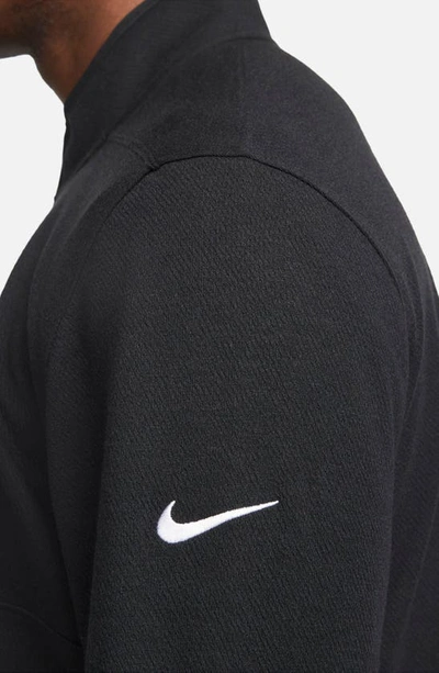 Shop Nike Dri-fit Victory Half Zip Golf Pullover In Black/ Black/ White