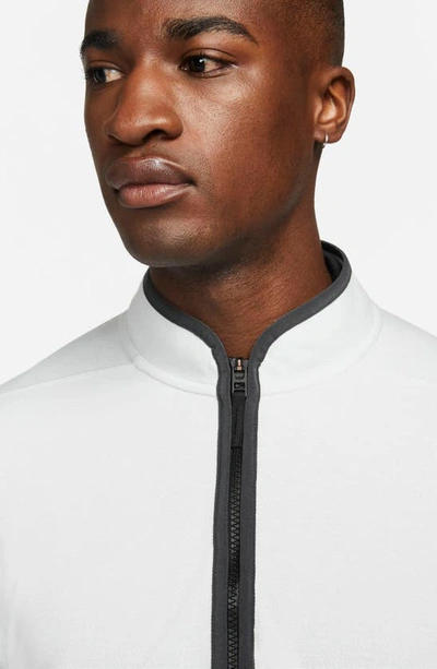 Shop Nike Dri-fit Victory Half Zip Golf Pullover In White/ Smoke Grey/ Black
