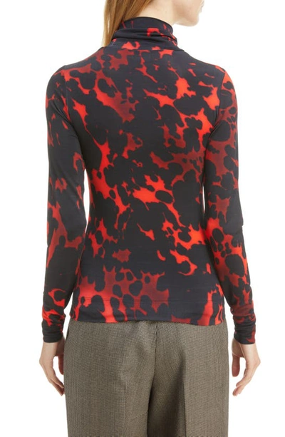 Shop Dries Van Noten Hosk Dot Print Long Sleeve Jersey Top In Red 352