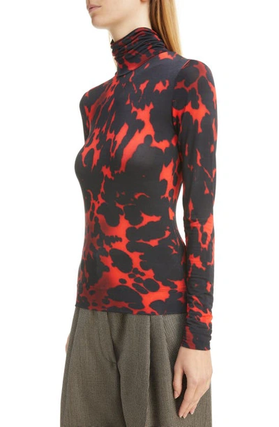 Shop Dries Van Noten Hosk Dot Print Long Sleeve Jersey Top In Red 352