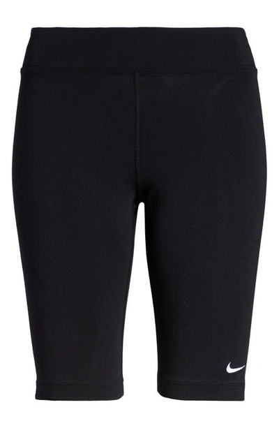 Shop Nike Sportswear Essential Bike Shorts In Black/ White