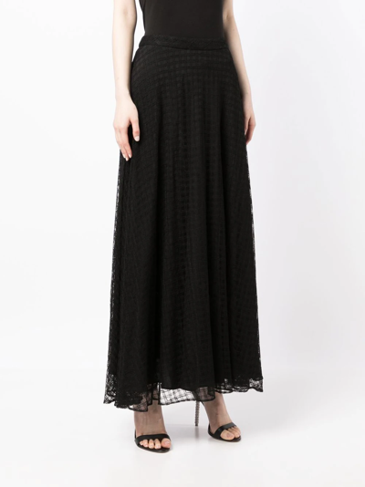 Shop Saiid Kobeisy Lace A-line Skirt In Black
