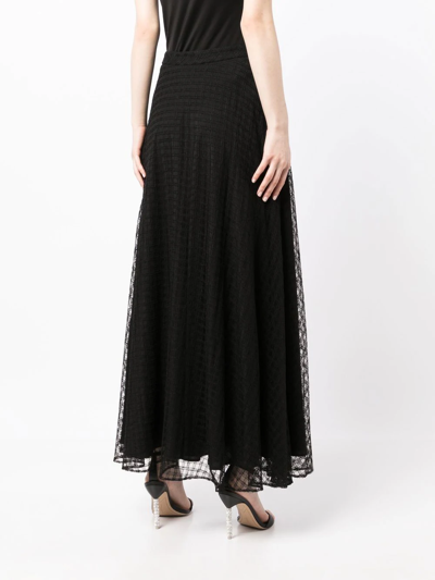 Shop Saiid Kobeisy Lace A-line Skirt In Black
