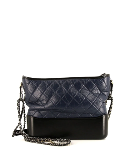 Pre-owned Chanel 2018 Gabrielle Shoulder Bag In Blue