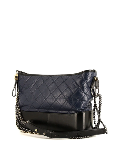 Pre-owned Chanel 2018 Gabrielle Shoulder Bag In Blue