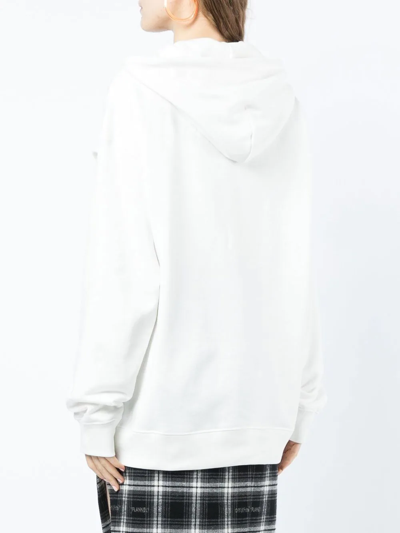 Shop Opening Ceremony Miniature-patch Drawstring Hoodie In White