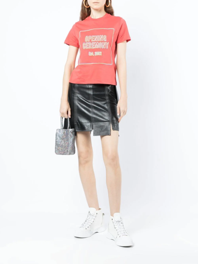 Opening Ceremony Box Logo Print T-shirt In Orange