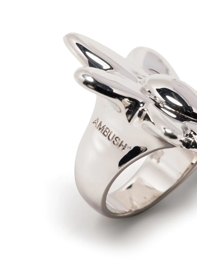 Ambush Floral-shaped Ring In Silver