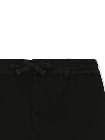 Shop Dolce & Gabbana Garment-dyed Gabardine Shorts In Black