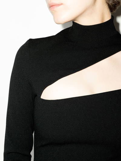Shop Solace London Cut-out Detail Dress In Black
