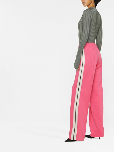 Palm Angels Bold Loose Logo Sweatpants In Pink