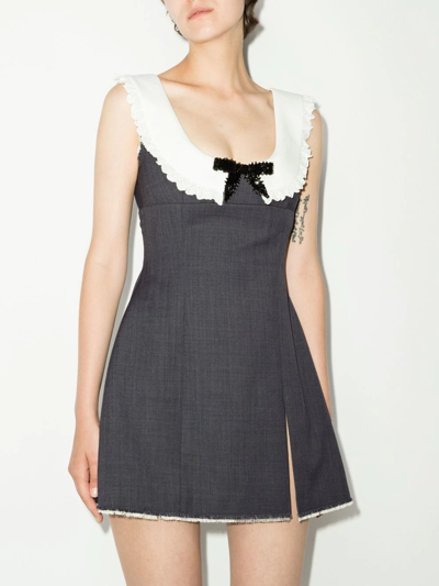 Shushu-tong Bow-detail Sleeveless Dress In Grey | ModeSens