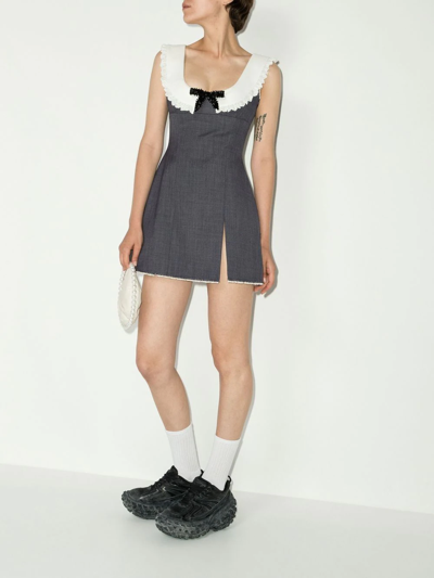 Shushu-tong Bow-detail Sleeveless Dress In Grey