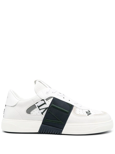 Shop Valentino Vl7n Low-top Lace-up Sneakers In White