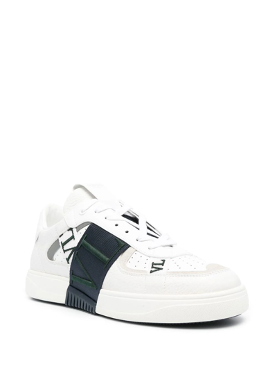Shop Valentino Vl7n Low-top Lace-up Sneakers In White