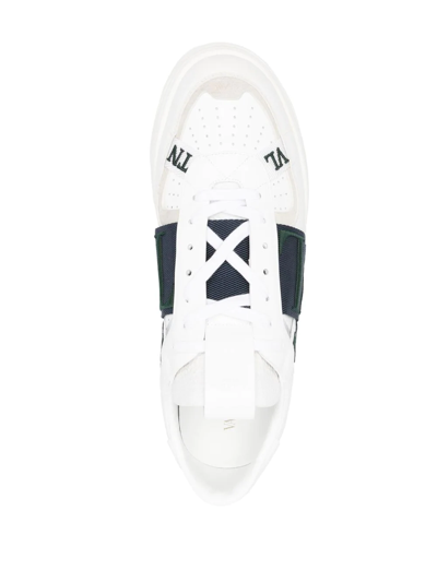 Shop Valentino Vl7n Low-top Lace-up Sneakers In White