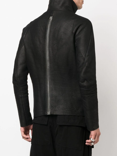 Isaac Sellam Experience Crinkled Zip-up Leather Jacket In Black