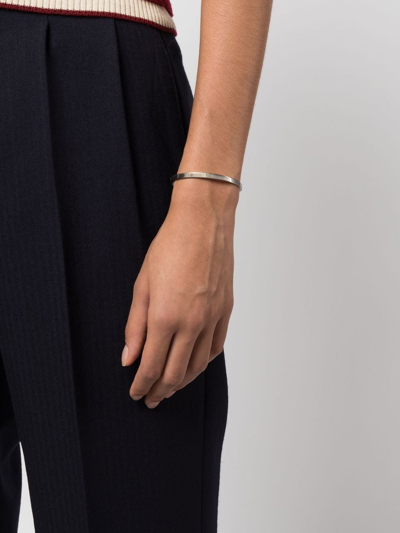 Maison Margiela Numbers-motif Cuff Bracelet In Silver