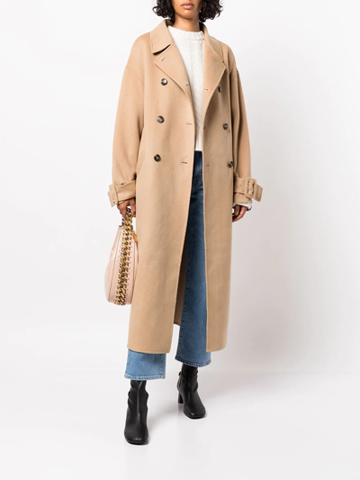 Loulou Studio Boras Oversized Double-breasted Wool And Cashmere-blend Coat In Brown