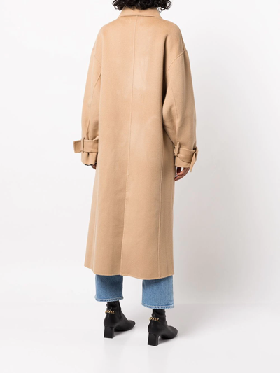 Loulou Studio Boras Oversized Double-breasted Wool And Cashmere-blend Coat In Brown