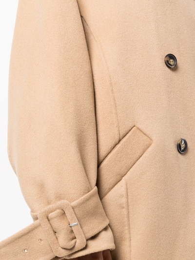 Loulou Studio Boras Oversized Double-breasted Wool And Cashmere-blend Coat In Brown