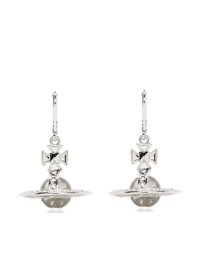 Shop Vivienne Westwood Pina Orb Earrings In Silver