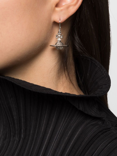 Shop Vivienne Westwood Pina Orb Earrings In Silver