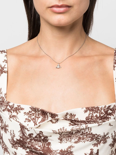 Shop Vivienne Westwood Ismene Pendant Necklace In Silver