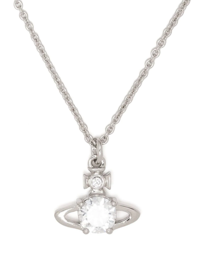 Vivienne Westwood Reina Pendent Necklace Woman Platinum In White
