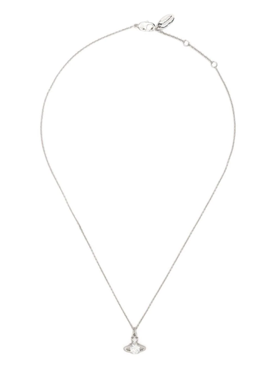 Vivienne Westwood Reina Pendent Necklace Woman Platinum In White