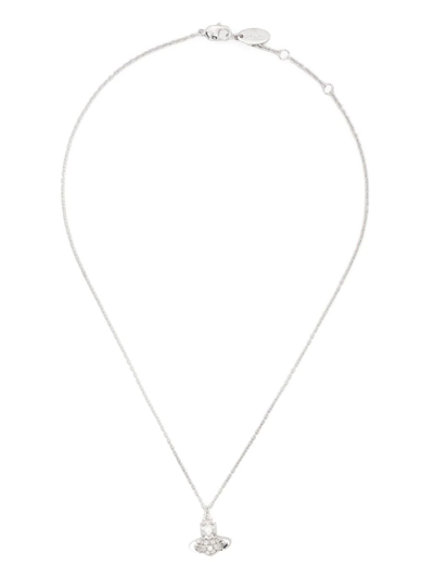 Shop Vivienne Westwood Donna Orb Pendant Necklace In Silver